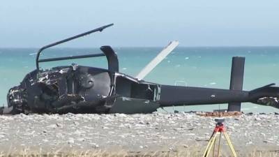 Вертолет с семьей разбился во время неудачной посадки на пляже