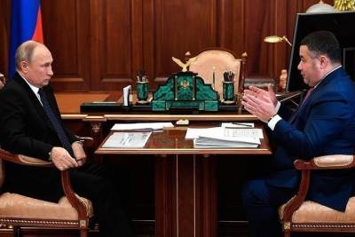 Игоря Руденя рассказал президенту о здоровье тверских граждан