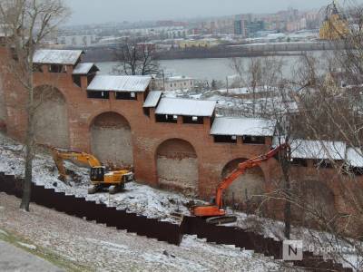 Укрепление склонов Нижегородского кремля завершится в конце лета следующего года