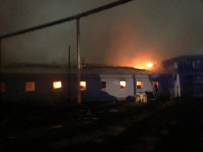 Крупный пожар произошел на крыше цеха в Новочеркасске