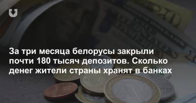 За три месяца белорусы закрыли почти 180 тысяч депозитов. Сколько денег жители страны хранят в банках