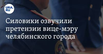 Силовики озвучили претензии вице-мэру челябинского города