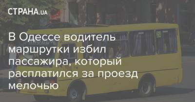 В Одессе водитель маршрутки избил пассажира, который расплатился за проезд мелочью
