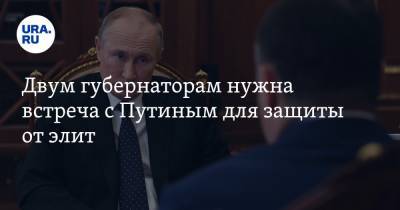 Двум губернаторам нужна встреча с Путиным для защиты от элит