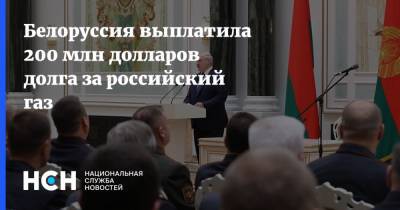 Белоруссия выплатила 200 млн долларов долга за российский газ