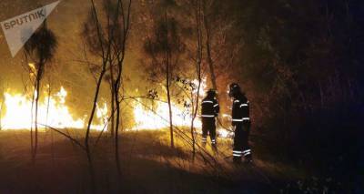 Вблизи нефтяного терминала в Кулеви бушует пожар
