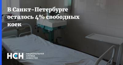 В Санкт-Петербурге осталось 4% свободных коек