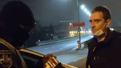 В Киеве за рулем разбитой Audi оказался водитель под наркотиками: видео