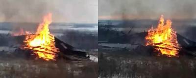 В Нижегородской области сожгли старинный деревянный храм