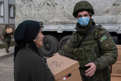 Россия отправила в Нагорный Карабах 54 вагона с гуманитарной помощью