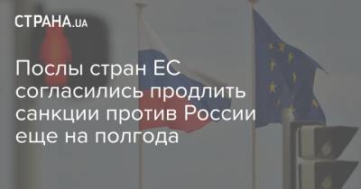 Послы стран ЕС согласились продлить санкции против России еще на полгода
