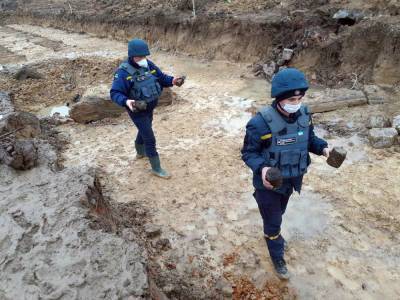 На Закарпатье асфальтоукладчики нашли мины и гранаты Второй мировой войны