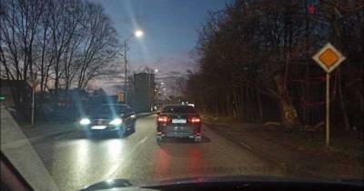 В Калининграде после включения одного из новых светофоров появились пробки