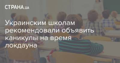 Украинским школам рекомендовали объявить каникулы на время локдауна