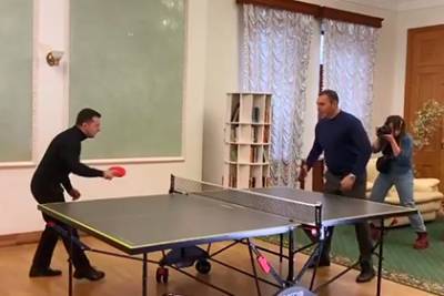 Зеленский сыграл в пинг-понг перед американцами