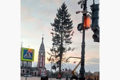Жители российского города высмеяли «лысую» елку