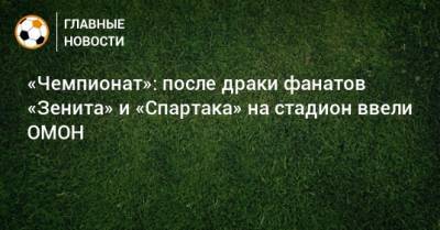 «Чемпионат»: после драки фанатов «Зенита» и «Спартака» на стадион ввели ОМОН