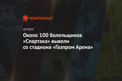 Около 100 болельщиков «Спартака» вывели со стадиона «Газпром Арена»