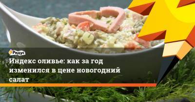 Мария Долгова - Индекс оливье: как за год изменился в цене новогодний салат - ridus.ru