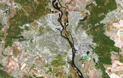 Европейское космическое агентство показало, как выглядит Киев с земной орбиты (ВИДЕО)