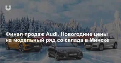 Финал продаж Audi. Новогодние цены на модельный ряд со склада в Минске