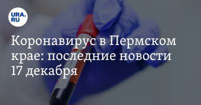 Коронавирус в Пермском крае: последние новости 17 декабря. Число тестов снижается, придумана альтернатива двойкам для школьников