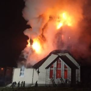 В Ивано-Франковской области произошел пожар в церкви. Фото