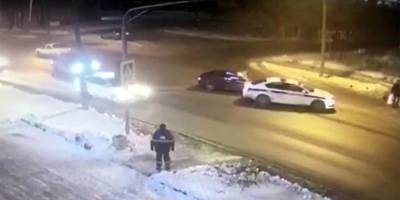 Полицейские в Череповце спасли пешеходов от лихача-наркомана, подставив служебную машину