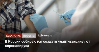 В России собираются создать «лайт-вакцину» от коронавируса