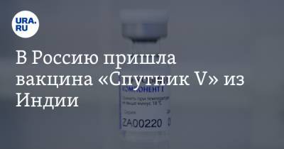 В Россию пришла вакцина «Спутник V» из Индии