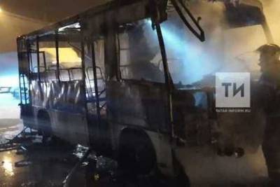 В Татарстане вновь сгорел автобус