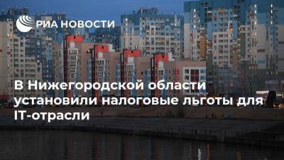 В Нижегородской области установили налоговые льготы для IT-отрасли