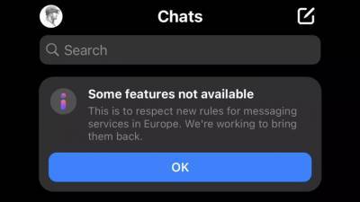 В Европе ограничили функции Instagram и Facebook Messenger