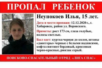 В Хабаровске почти неделю ищут пропавшего 15-летнего подростка