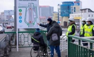 В Тюмени на новой развязке оборудовали спуски для пешеходов