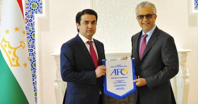 Президент АФК поздравил Рустами Эмомали с переизбранием на пост президента ФФТ