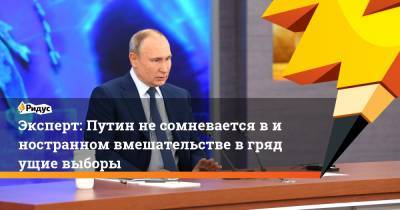 Эксперт: Путин несомневается виностранном вмешательстве вгрядущие выборы