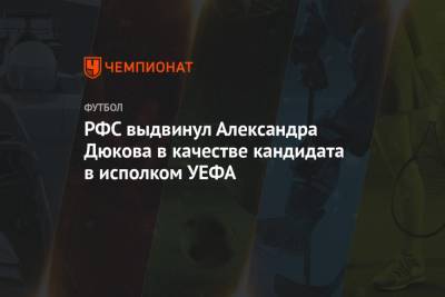 РФС выдвинул Александра Дюкова в качестве кандидата в исполком УЕФА