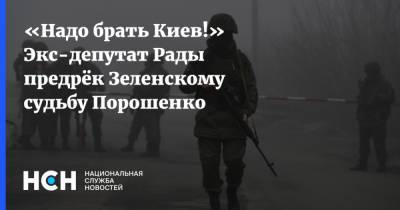 «Надо брать Киев!» Экс-депутат Рады предрёк Зеленскому судьбу Порошенко