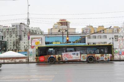 По Рязани начали ездить троллейбусы и автобусы с новогодней символикой
