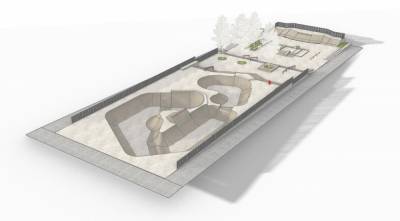 Скейт-парк площадью 1,7 тысяч кв. метров начали устанавливать в «Швейцарии»