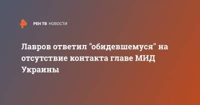 Лавров ответил "обидевшемуся" на отсутствие контакта главе МИД Украины