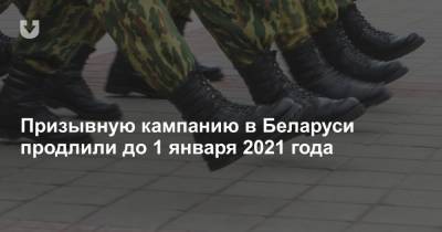 Призывную кампанию в Беларуси продлили до 1 января 2021 года