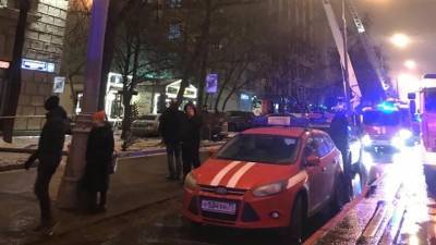 В Москве произошёл пожар в здании на Ленинградском проспекте