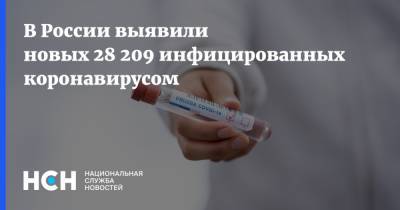 В России выявили новых 28 209 инфицированных коронавирусом