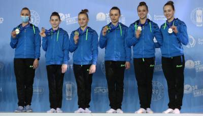 Женская сборная Украины впервые в истории выиграла золото ЧЕ по спортивной гимнастике в командном многоборье