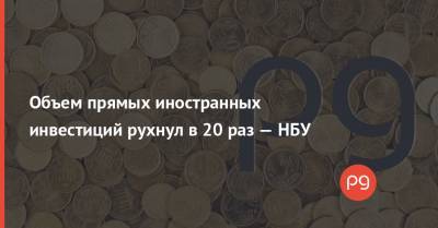 Объем прямых иностранных инвестиций рухнул в 20 раз — НБУ - thepage.ua - США
