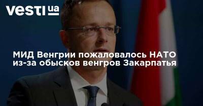 Петер Сийярто - МИД Венгрии пожаловалось НАТО из-за обысков венгров Закарпатья - vesti.ua - Венгрия - Брюссель