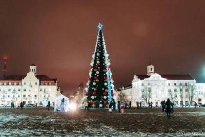 В Чернигове зажгли главную новогоднюю елку города