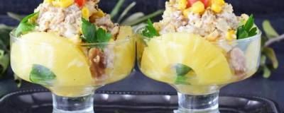 ПП Рецепт праздничного салата с ананасом